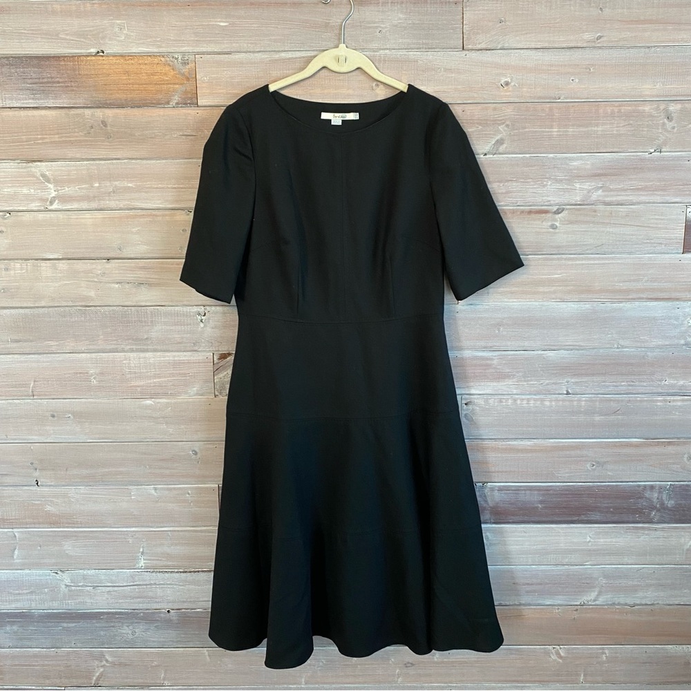 Boden black wool dress size 8 long